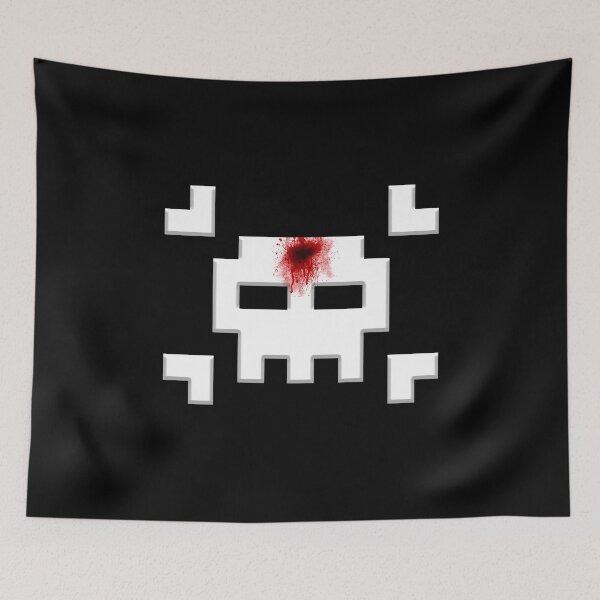 Item preview, 8-bit Retro Skull Crossbones Headshot Blood Splatter Funny designed and sold by DooodleGod.