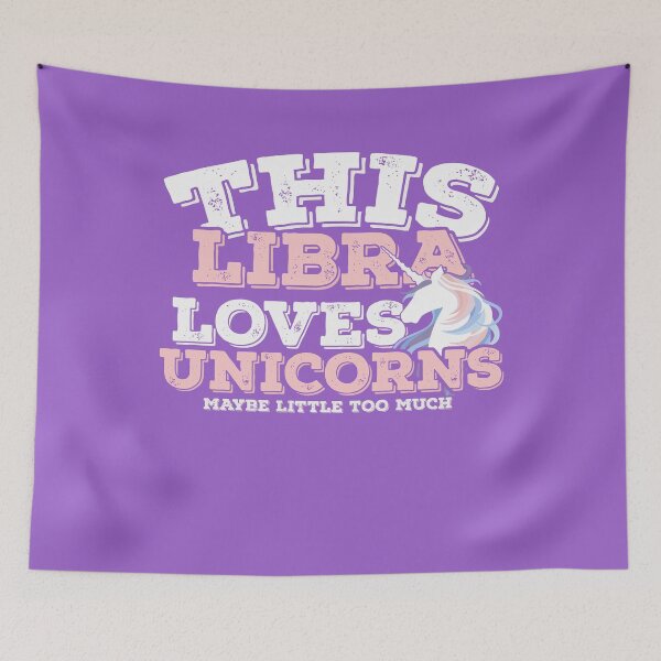 Item preview, Horoscope Zodiac Sign Libra Loves Unicorns designed and sold by TheCrazyBear.