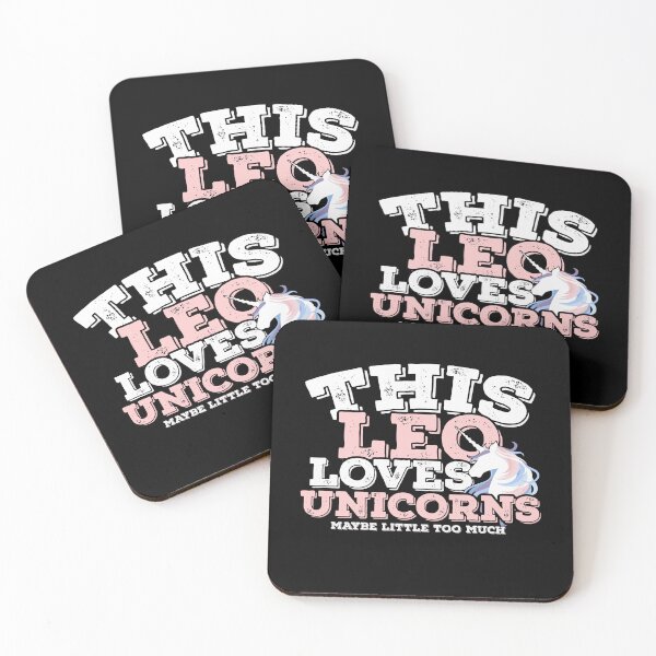 Item preview, Horoscope Zodiac Sign Leo Loves Unicorns designed and sold by TheCrazyBear.