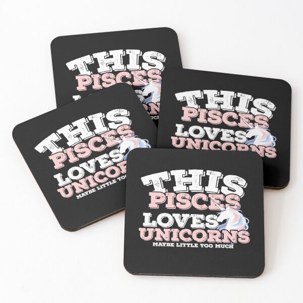 Item preview, Horoscope Zodiac Sign Pisces Loves Unicorns designed and sold by TheCrazyBear.