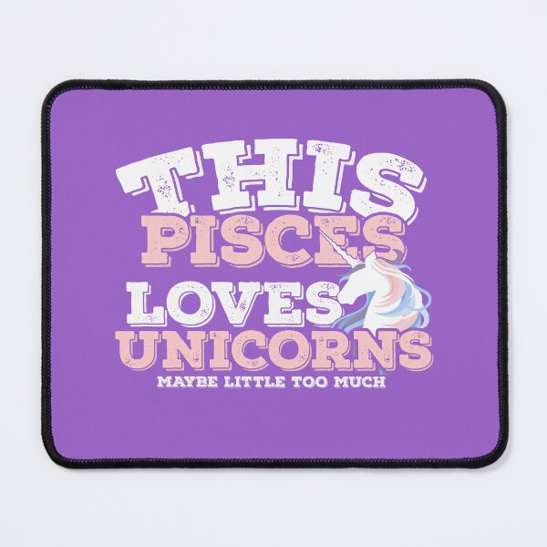Item preview, Horoscope Zodiac Sign Pisces Loves Unicorns designed and sold by TheCrazyBear.