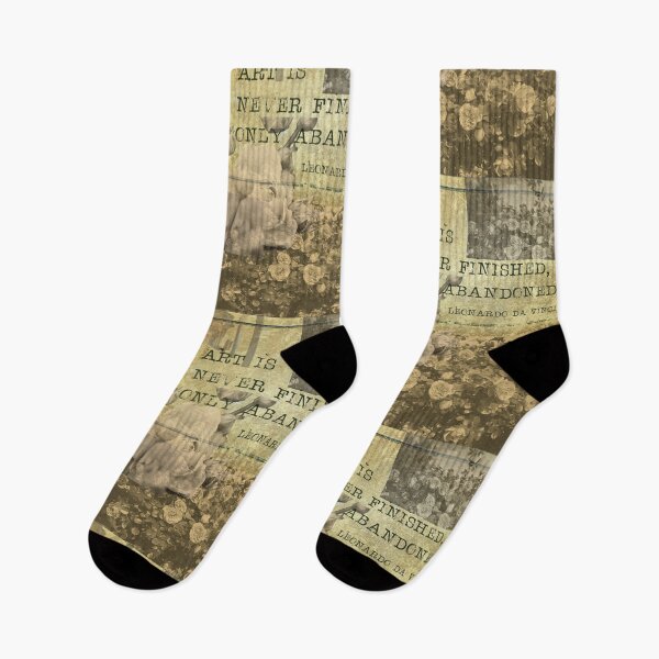 Item preview, Art Is Never Finished Only Abandoned Leonardo Da Vinci Design designed and sold by EarthArtDesigns.