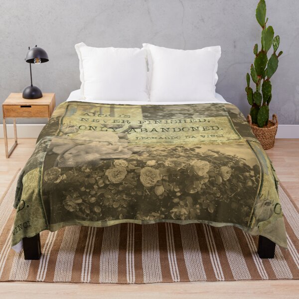 Item preview, Art Is Never Finished Only Abandoned Leonardo Da Vinci Design designed and sold by EarthArtDesigns.