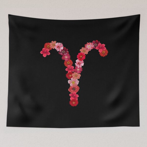 Item preview, Floral Aries Zodiac Sign designed and sold by Hellofriendco.