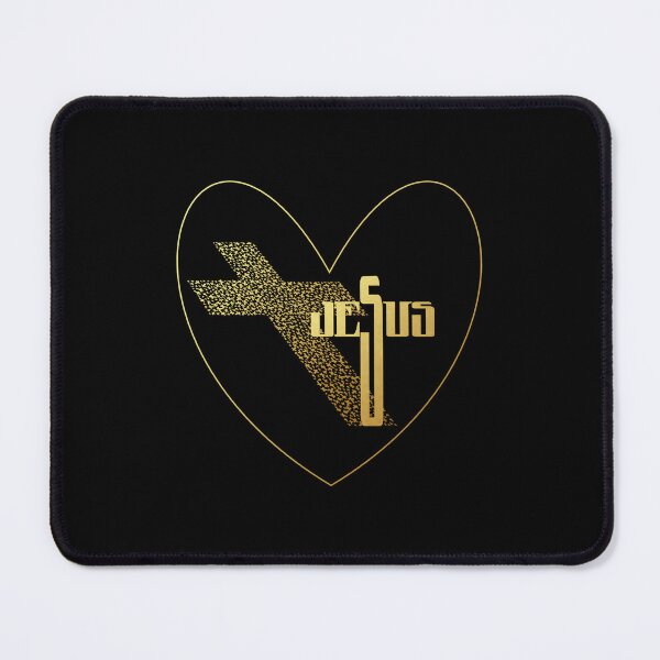 Item preview, Jesus, Cross, Heart in Gold designed and sold by PawsitiveMum.