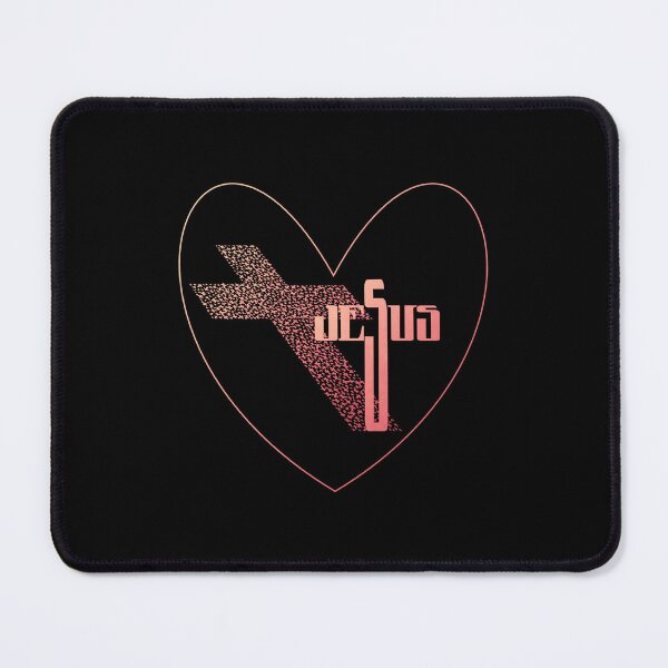 Item preview, Jesus, Cross, Heart in Rose Gold designed and sold by PawsitiveMum.