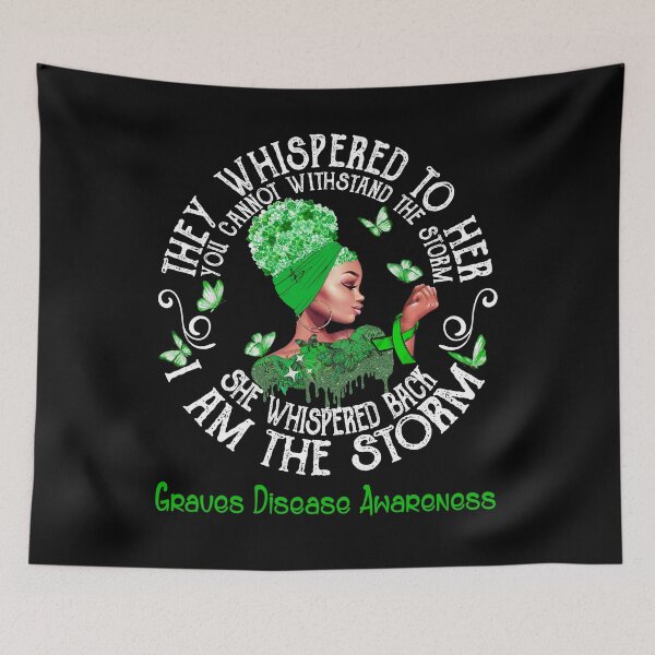Item preview, Black Girl Fighter Strong I Am The Storm Graves Disease Awareness designed and sold by Mnrshirley.