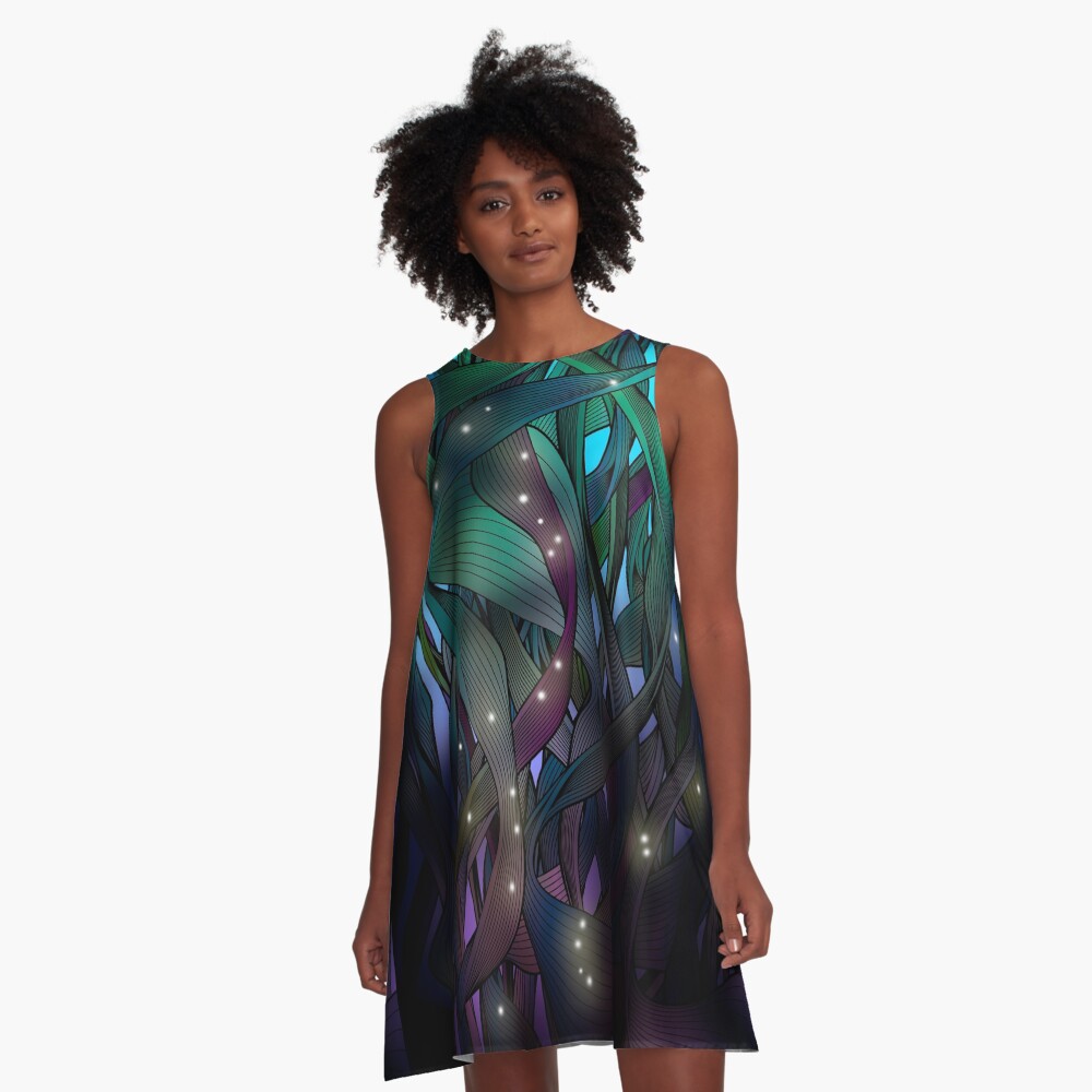 Nocturne (with Fireflies) A-Line Dress