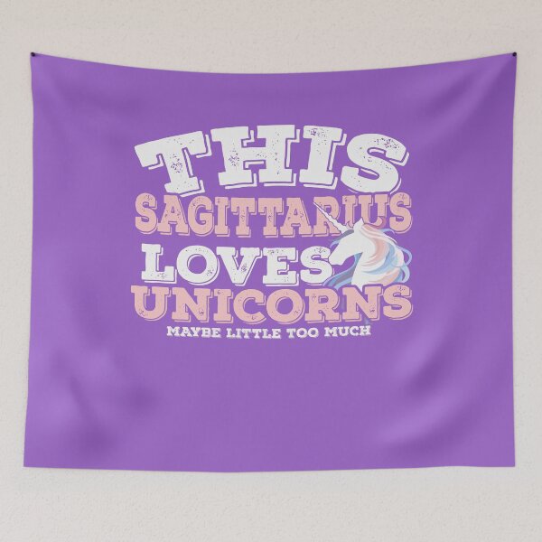 Item preview, Horoscope Zodiac Sign Sagittarius Loves Unicorns designed and sold by TheCrazyBear.