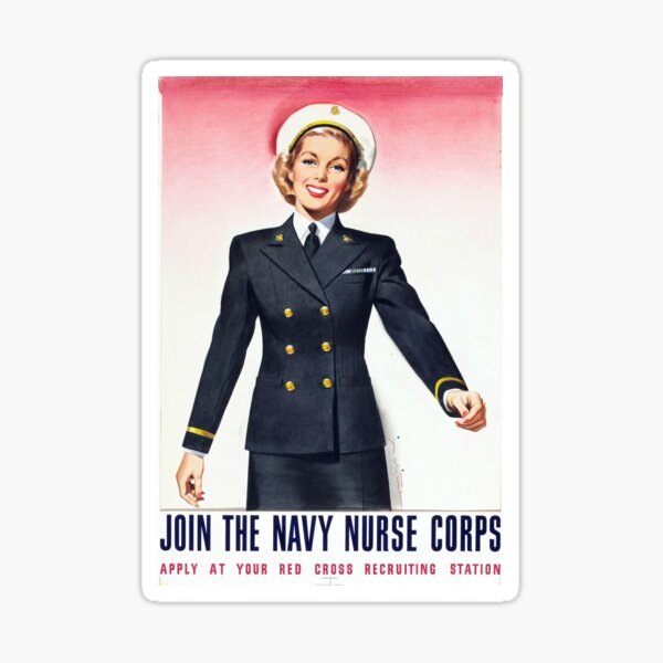 Vintage Navy Nurse Corps World War 2 Enlistment Sticker
