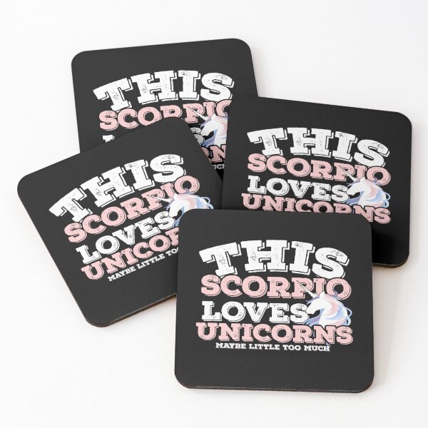 Item preview, Horoscope Zodiac Sign Scorpio Loves Unicorns designed and sold by TheCrazyBear.