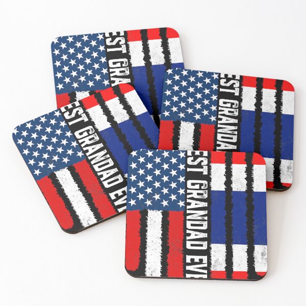 Item preview, American Flag & Thailand Flag Best Grandad Ever Family  designed and sold by frozendealer996.