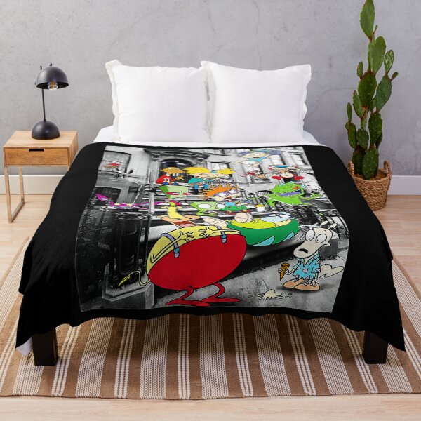 Vista previa del artículo con la obra «Nickelodeon Classic Nicktoons colgando en el escalón», diseñado y vendido por jessicaamazon.