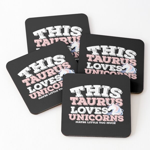 Item preview, Horoscope Zodiac Sign Taurus Loves Unicorns designed and sold by TheCrazyBear.