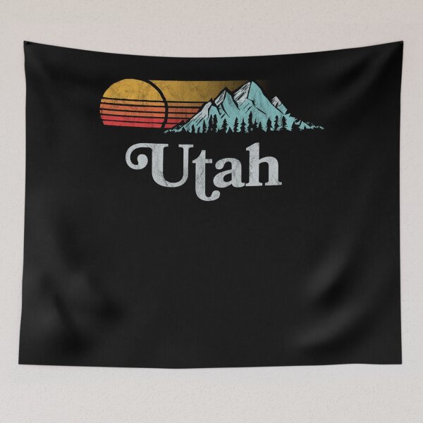 Item preview, Utah Vintage Mountain Sunset Eighties Retro Graphic designed and sold by ElizabethxJime.