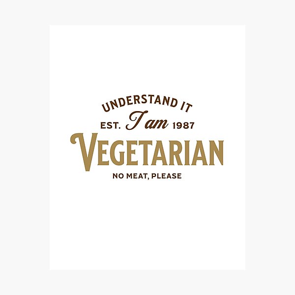 Item preview, I am Vegetarian designed and sold by KARINA PARRA ⭐⭐⭐⭐⭐.