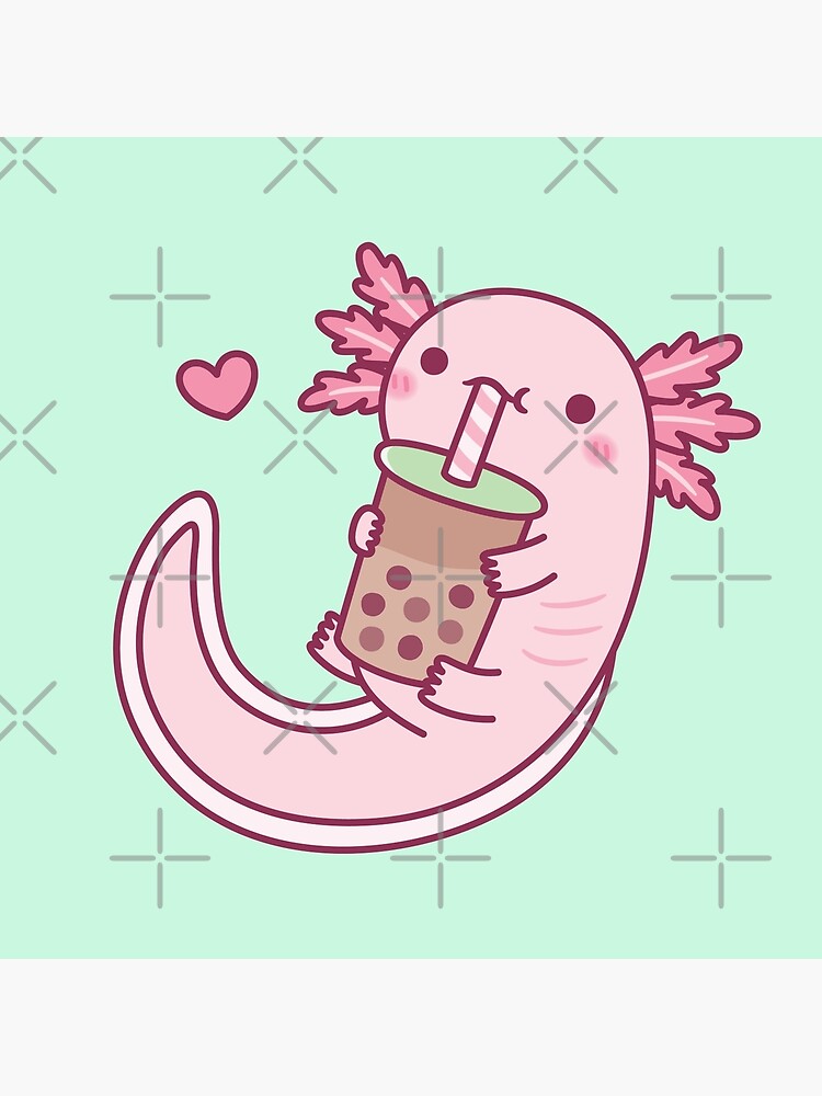 Cute Axolotl Loves Boba Tea - Cute Axolotl - Mug