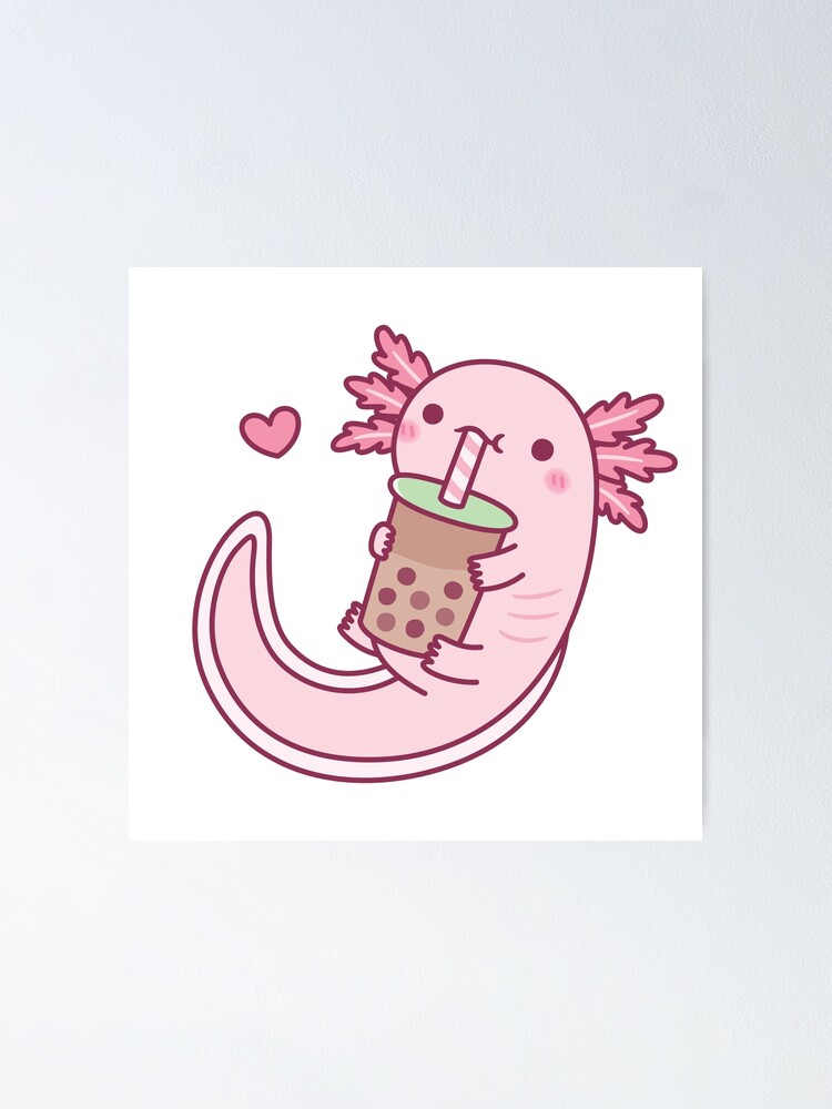 Cute Axolotl Loves Boba Tea - Cute Axolotl - Mug