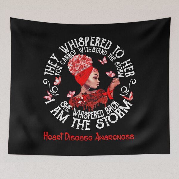 Item preview, Black Girl Fighter Strong I Am The Storm Heart Disease Awareness designed and sold by Mnrshirley.