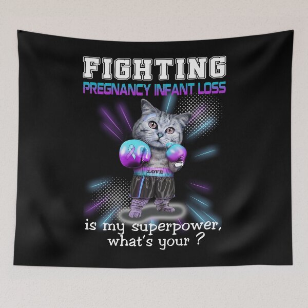 Item preview, Funny Cat Fighting Pregnancy Infant Loss Is My Superpower What's Your designed and sold by Kohend.