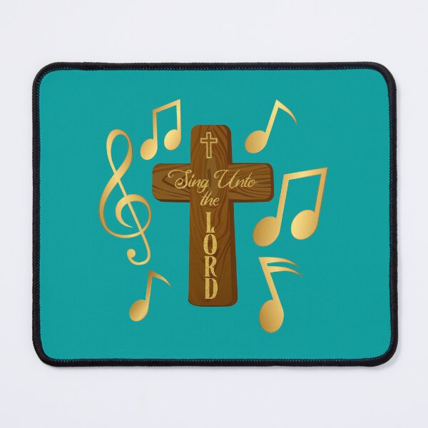 Item preview, Sing Unto the Lord! Turquoise Background designed and sold by PawsitiveMum.