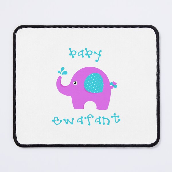Item preview, Baby Ewafant (Elephant) Pink/Aqua designed and sold by PawsitiveMum.