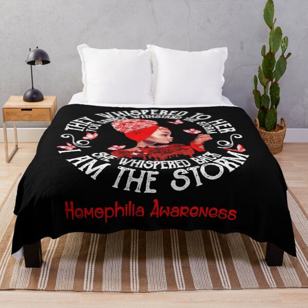 Item preview, Black Girl Fighter Strong I Am The Storm Hemophilia Awareness designed and sold by Mnrshirley.