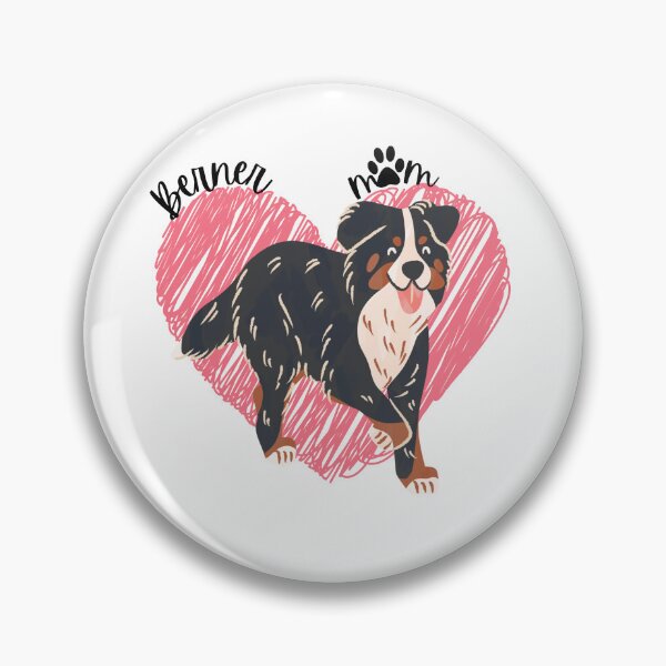 Item preview, Berner mom, Bernese Mountain Dog, with a pink heart and a paw print designed and sold by DigitalCutFile.