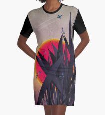 Rote Hitze (mit Libellen) T-Shirt Kleid