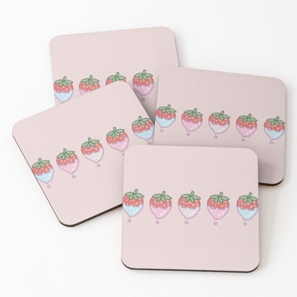 Item preview, Pink, White, and Blue Candy-Coated Strawberries designed and sold by shahdraws.