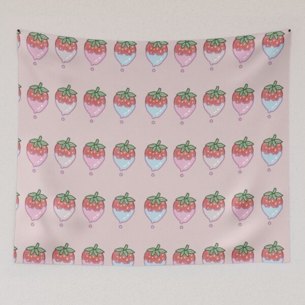 Item preview, Pink, White, and Blue Candy-Coated Strawberries designed and sold by shahdraws.