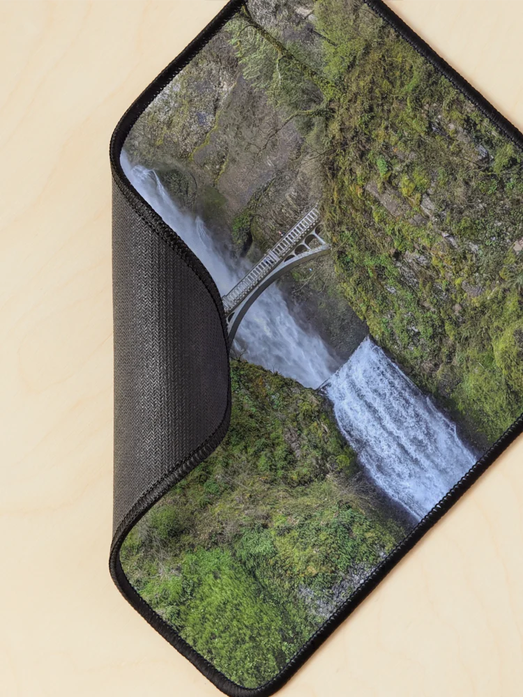 Thumbnail 2 of 5, Mouse Pad, Multnomah Falls designed and sold by RajasIntuits.