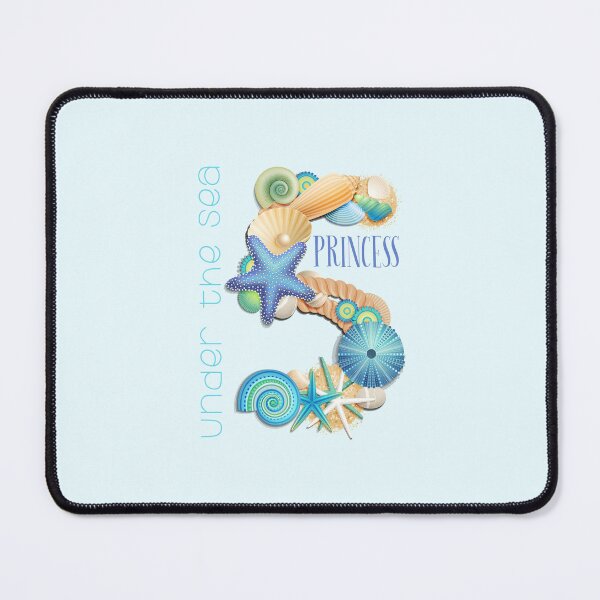 Item preview, “Under the Sea Princess” Birthday - 5 (Lt. Aqua Background) designed and sold by PawsitiveMum.
