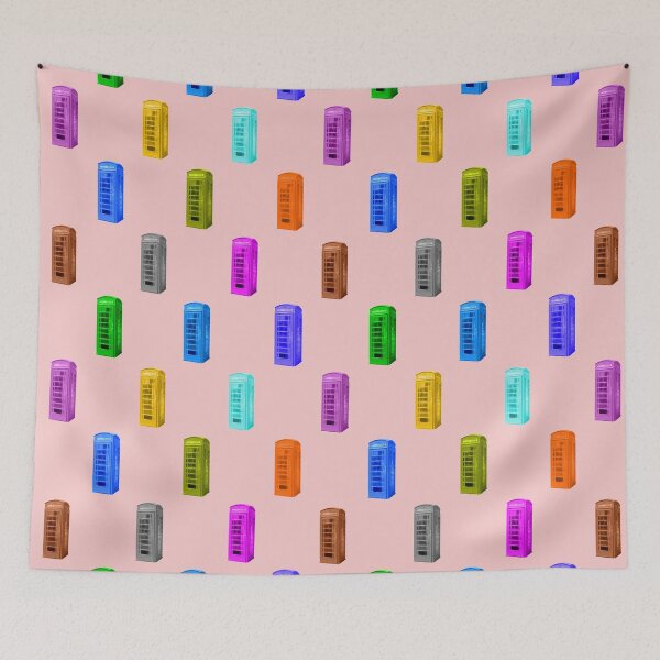 Item preview, phone booth on rose quartz designed and sold by AHELENE.