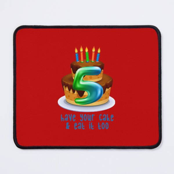 Item preview, Have Your Cake & Eat it Too! 5 (on Red) designed and sold by PawsitiveMum.