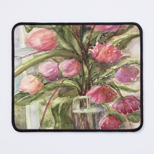 Item preview, Tulips on a Windowsill  fd1 designed and sold by Joan Elizabeth Ortiz designs.