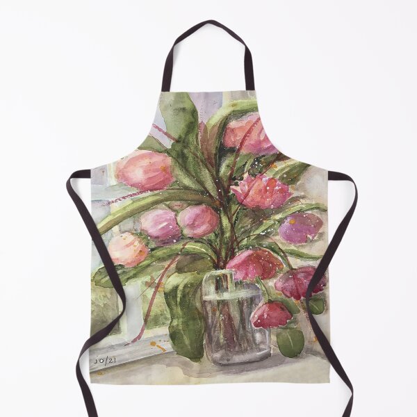 Item preview, Tulips on a Windowsill  fd1 designed and sold by Joan Elizabeth Ortiz designs.