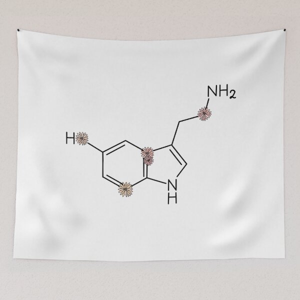 Item preview, Serotonin Molecule (updated) designed and sold by NaomiiiC.