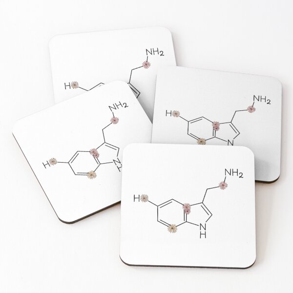 Item preview, Serotonin Molecule (updated) designed and sold by NaomiiiC.