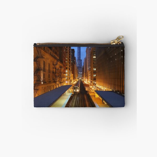 Item preview, Chicago Elevated Train at dusk designed and sold by mvpaskvan.