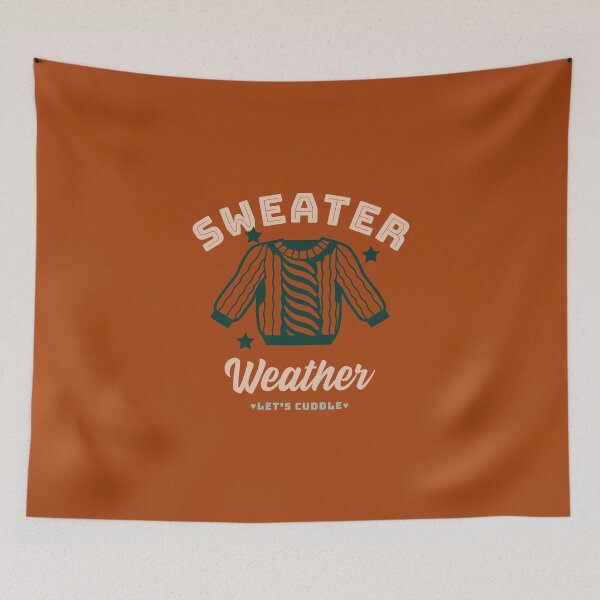 Item preview, Sweater Weather - Let's Cuddle (Burnt Orange) designed and sold by Quirkdom.