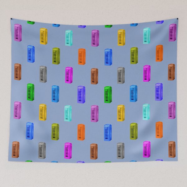 Item preview, Phone booth on serenity background designed and sold by AHELENE.