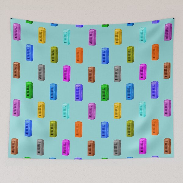 Item preview, Phone booth on limpet shell background designed and sold by AHELENE.