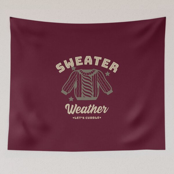 Item preview, Sweater Weather - Let's Cuddle (Dark Red) designed and sold by Quirkdom.