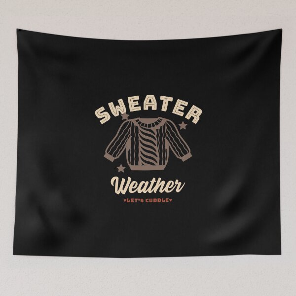 Item preview, Sweater Weather - Let's Cuddle (Black) designed and sold by Quirkdom.