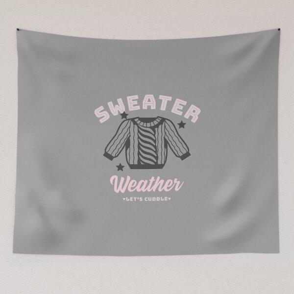 Item preview, Sweater Weather - Let's Cuddle (Grey) designed and sold by Quirkdom.