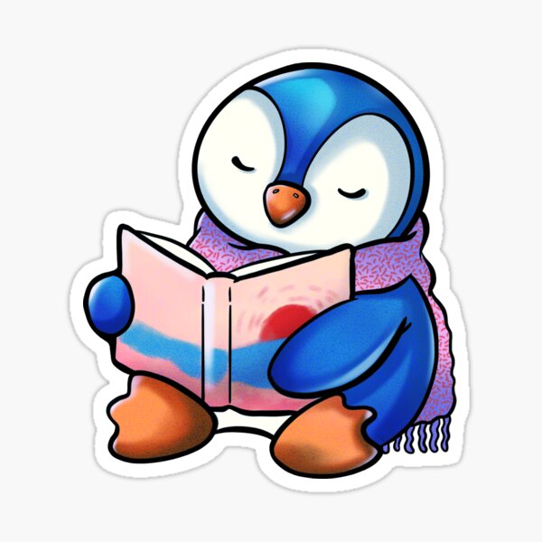 Aperçu de l'œuvre Pingouin lisant un livre créée et vendue par Kita Parnell.