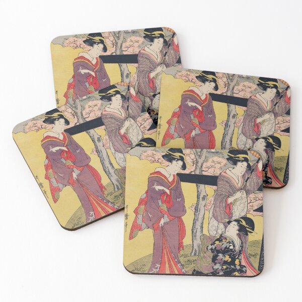Item preview, Classical Japanese Art: Gotenyama no Hanami Hidari by Utamaro Kitagawa (1753-1806) designed and sold by NellyShaul.