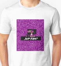 SUP FAM? Purple Spiral Swirls Unisex T-Shirt