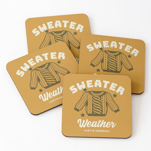 Item preview, Sweater Weather - Let's Cuddle (Mustard Yellow) designed and sold by Quirkdom.